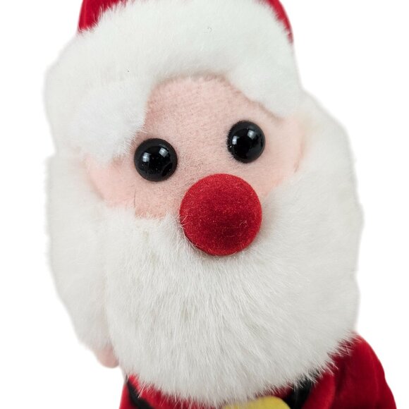 Santa Snowman Plush Duo Sears Roebuck Ho Ho Beans Collection Christmas Toy - Picture 3 of 10